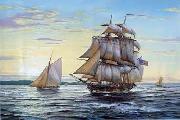 unknow artist Seascape, boats, ships and warships. 80 USA oil painting artist